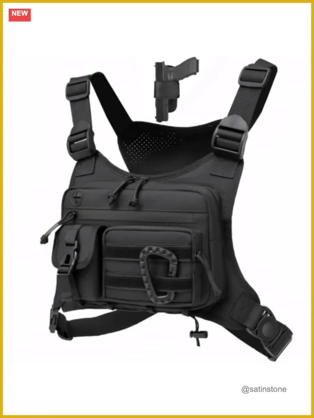 Tactical Chest Bag Outdoor Vest for Running Cycling EDC